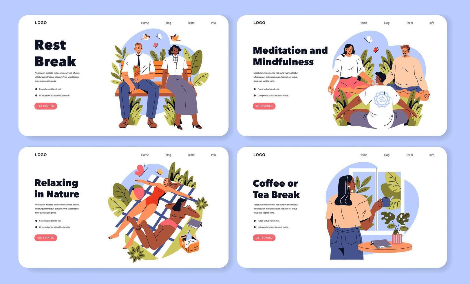 Burnout Breaks. Flat Illustration vector