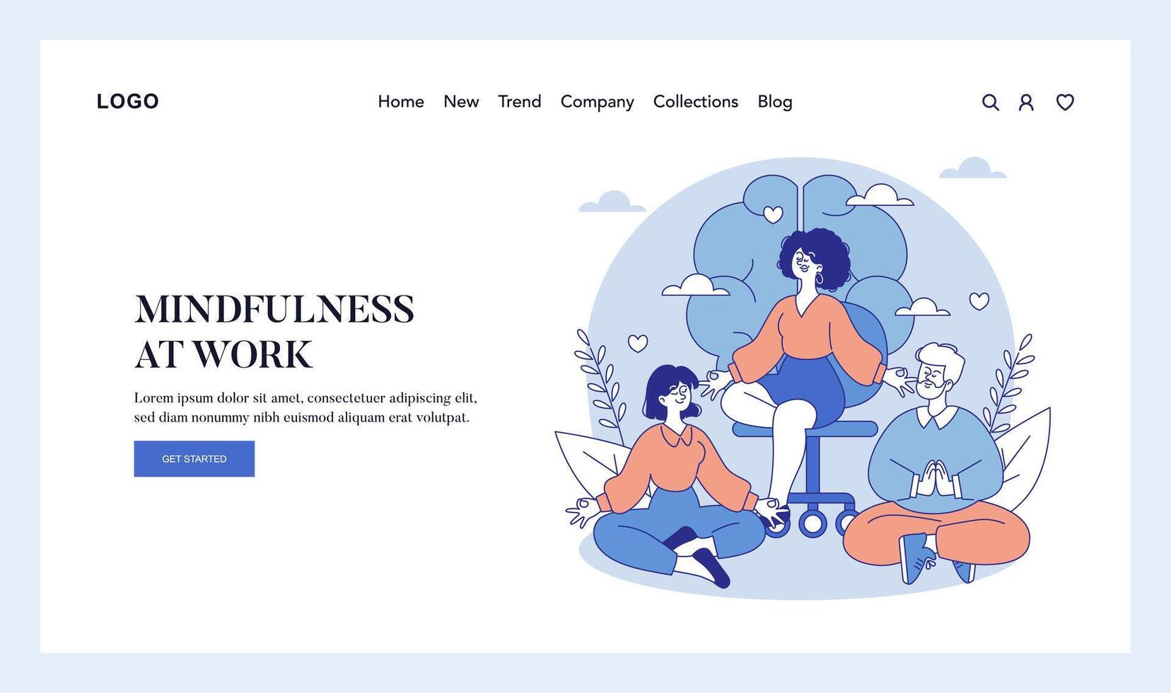 Work Burnout Prevention. Flat Illustration vector