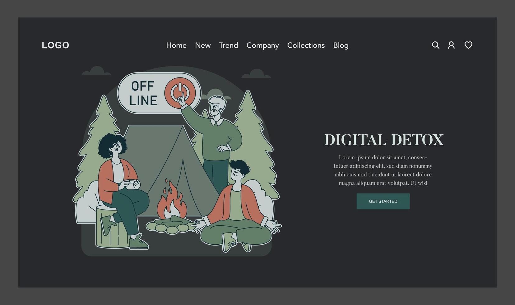 Conscious Consumption. Flat Illustration vector