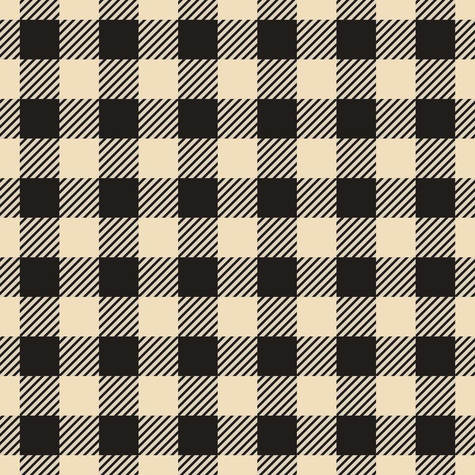 Beige Buffalo Check Plaid Seamless Pattern vector