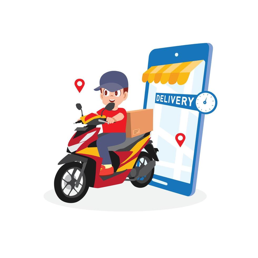 Scooter Express Courier for Every Need vector