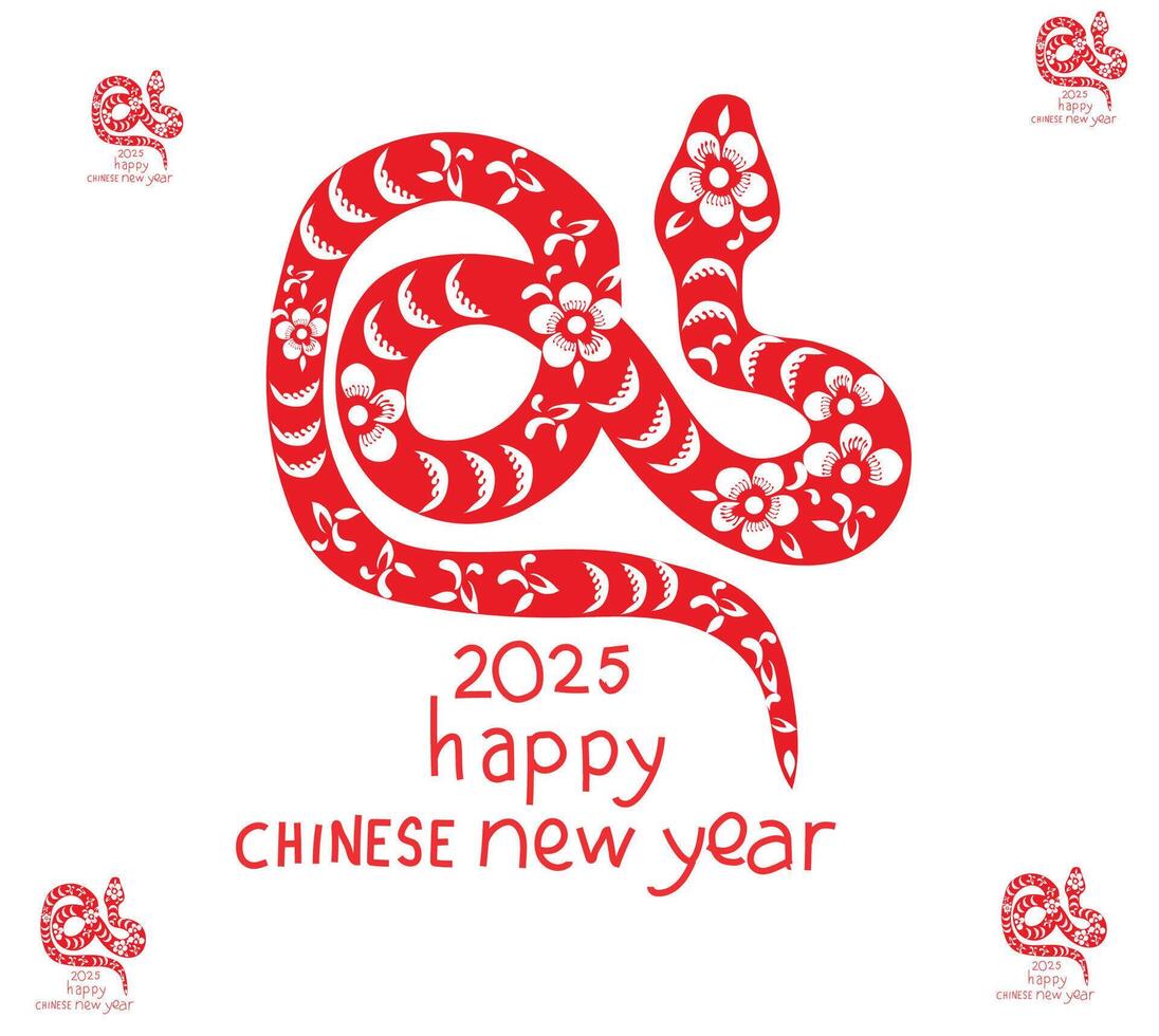 Chinese new year 2015 year of the snake vector