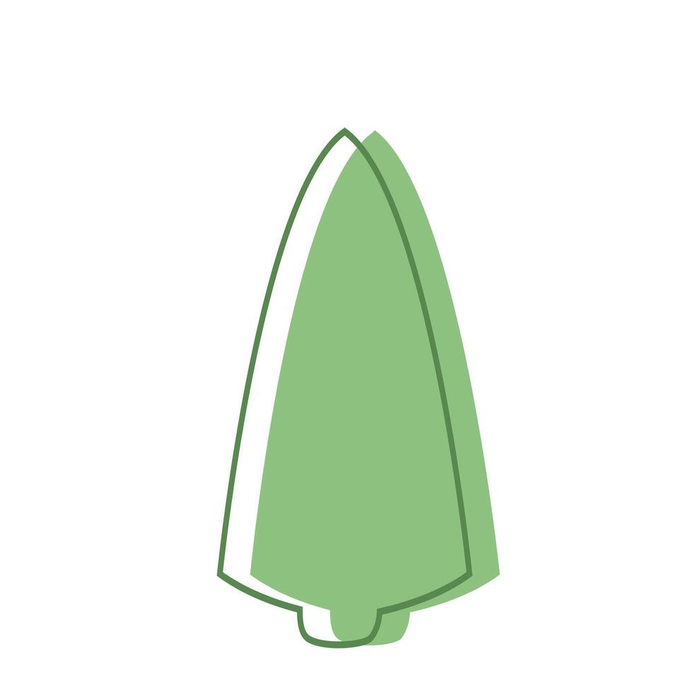 Minimal Green Christmas Tree Illustration vector