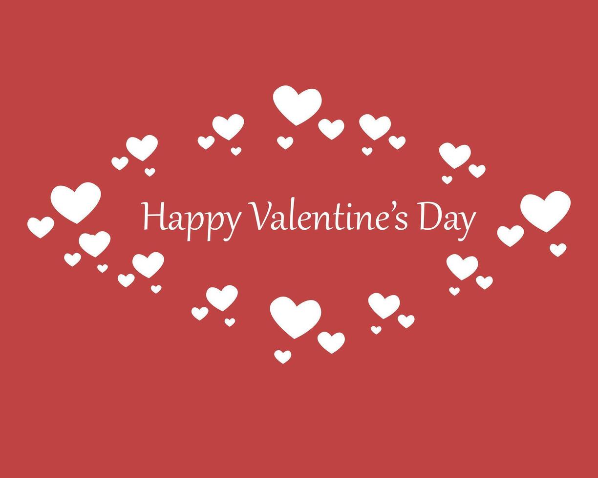 Valentines Day Text with Heart Design vector