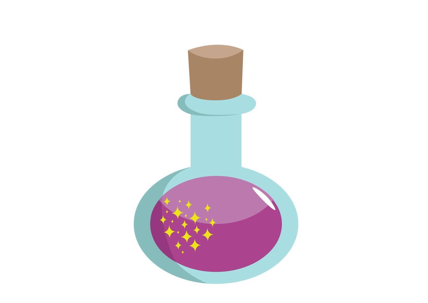 Potion Bottle with Purple Liquid vector