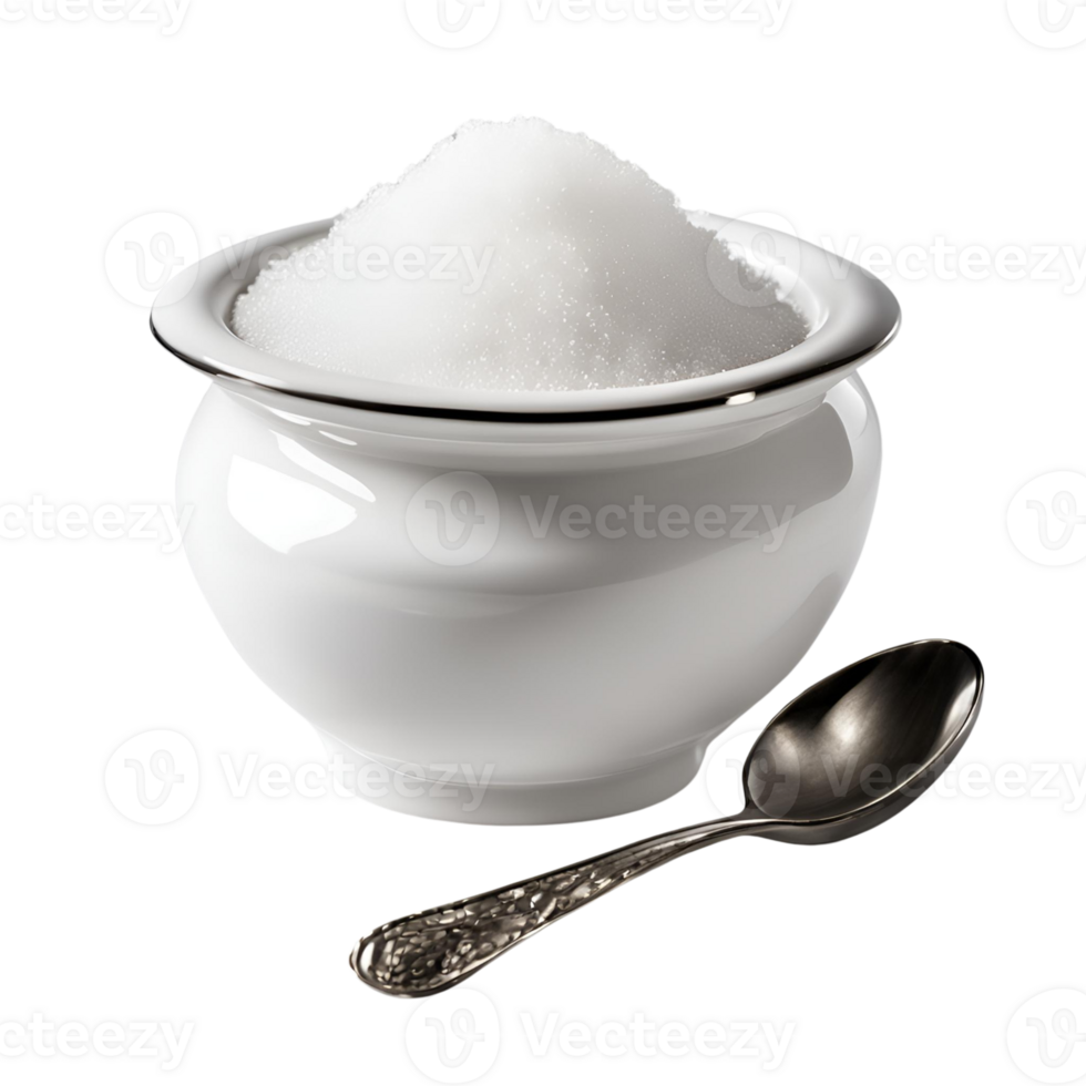 Sugar ceramic mug full of and spoon png