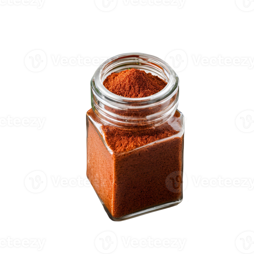 Glass jar of Spice and Bold Red Seasoning png