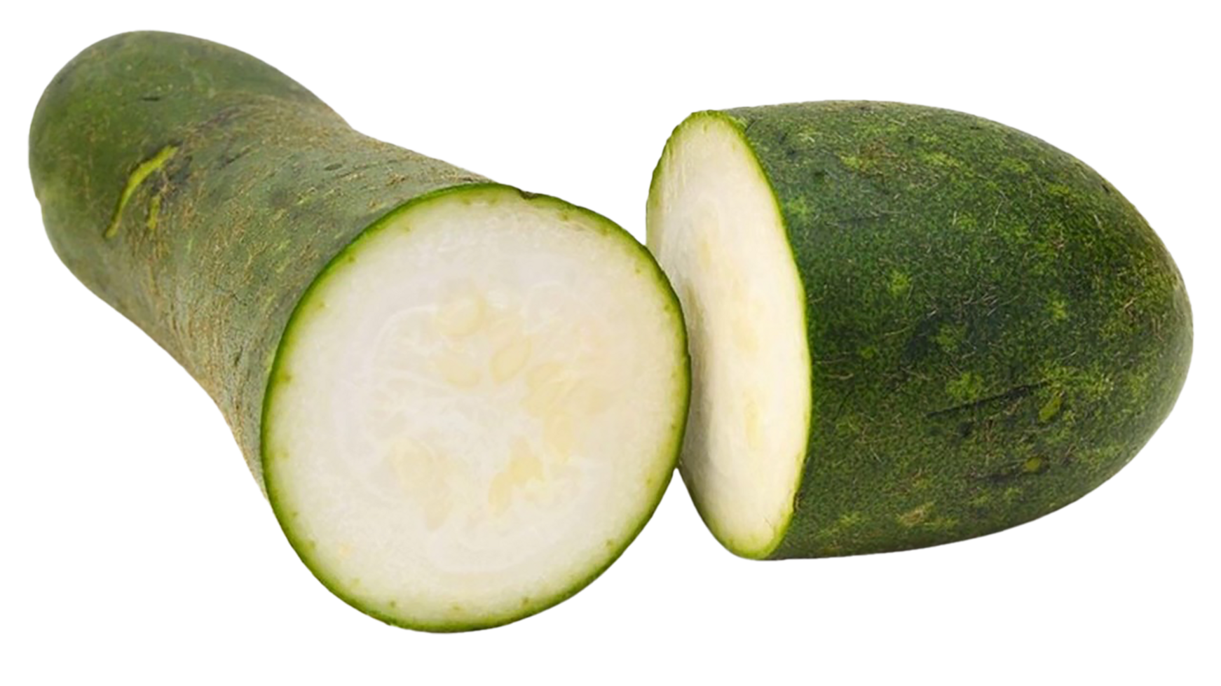 A cut up zucchini on a transparent background png