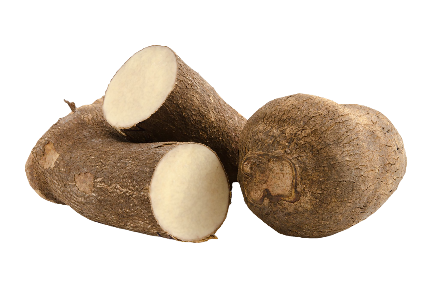 Two Slices of Elephant Yam on Transparent Canvas png