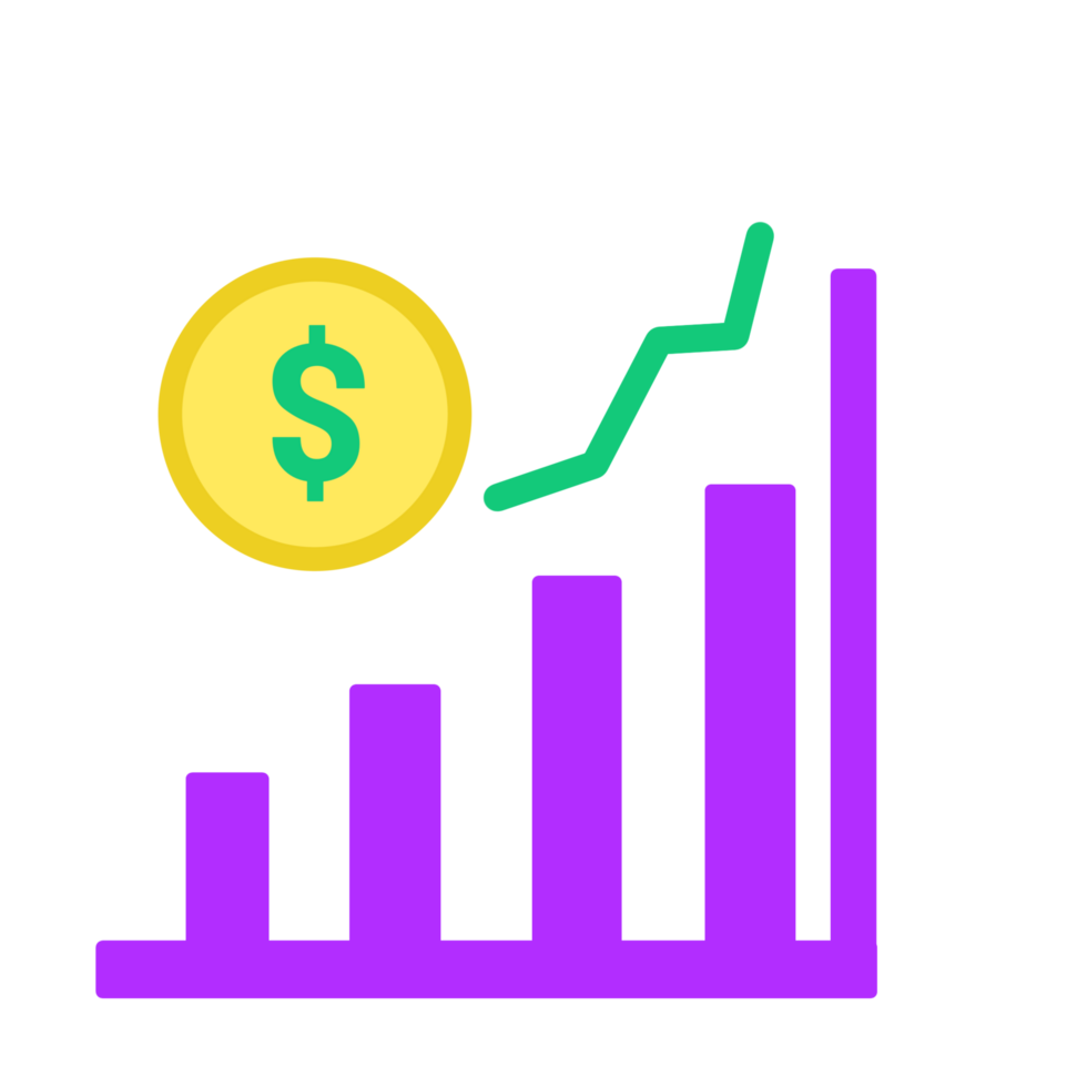 Cart money grow Doodle art illustration png