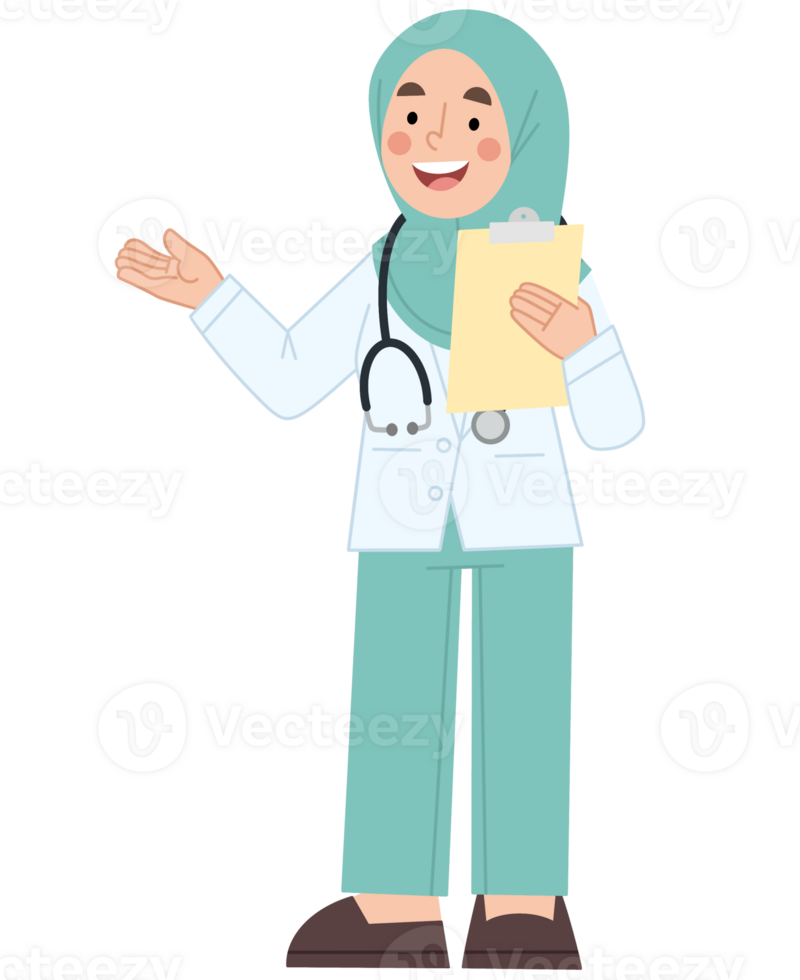 Illustration of a medical professional with a stethoscope png
