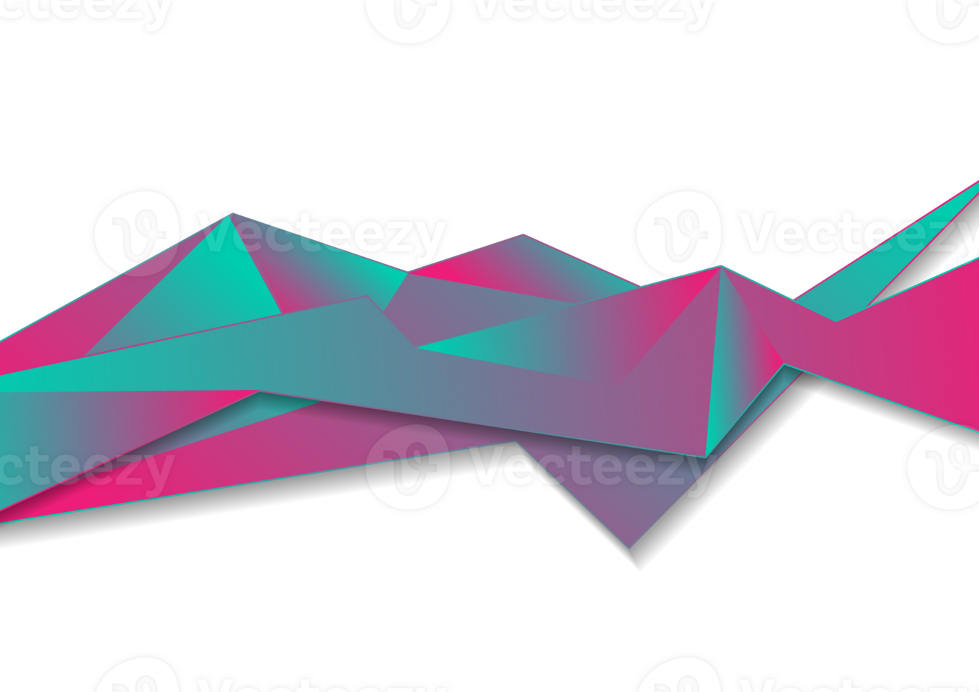 Abstract geometric low poly design png