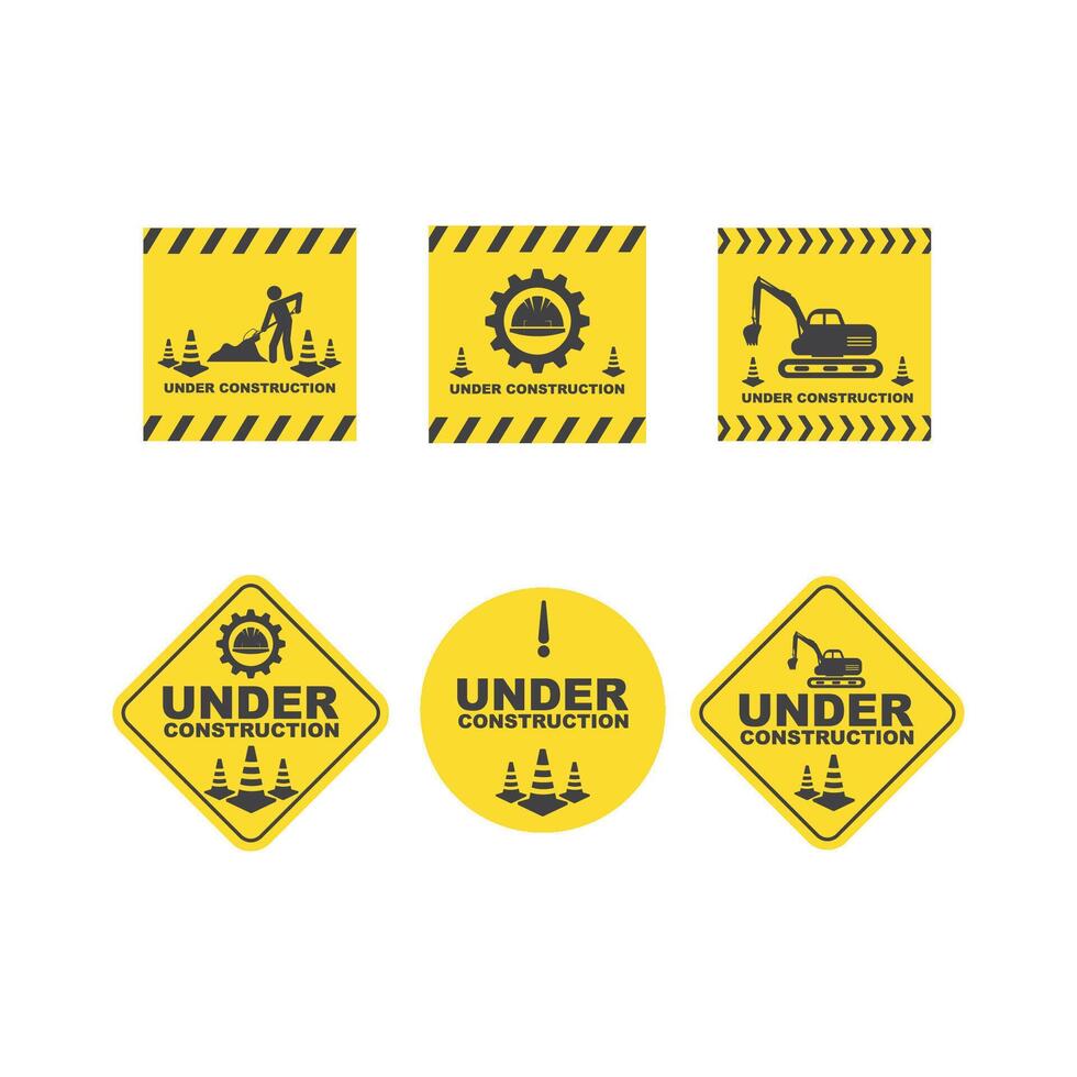 under construction illustration design vector