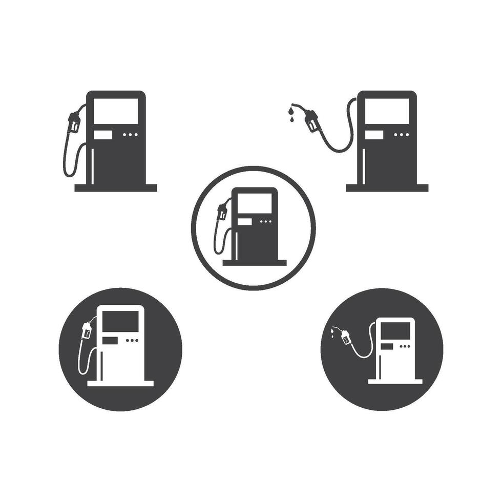 gasoline refueling station illustration vector