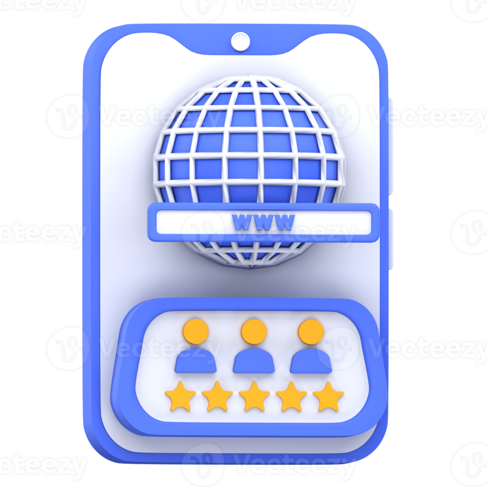 3d illustration customer rating png