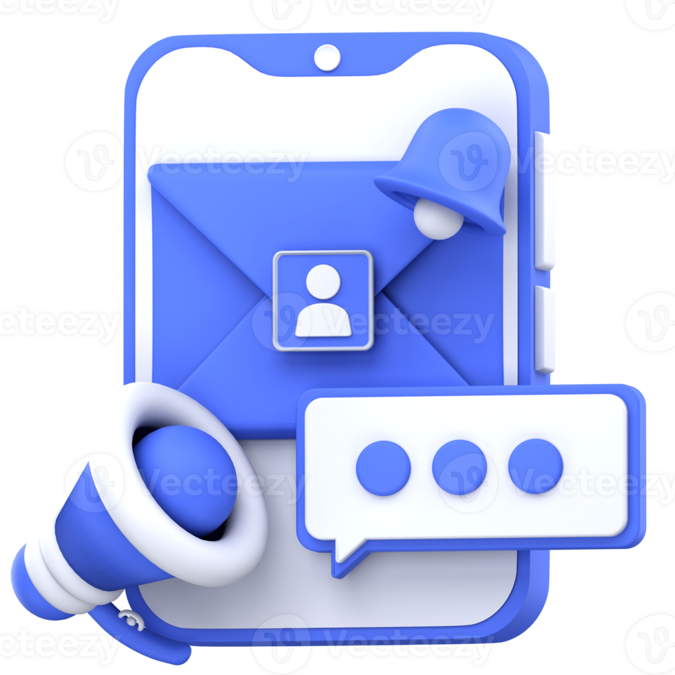 3d illustration email marketing png