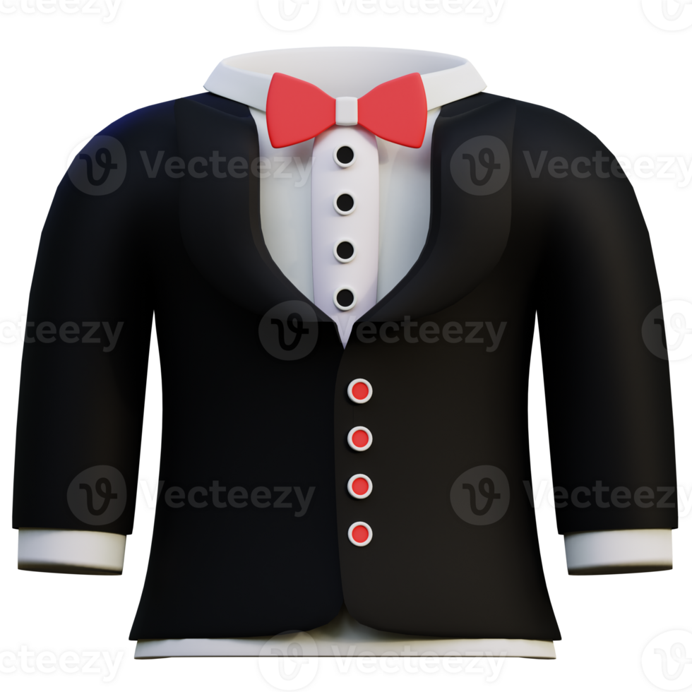 3d illustration tuxedo clothes png