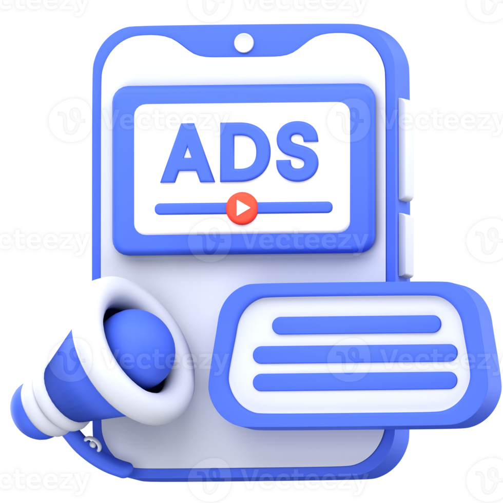 3d illustration online advertising png