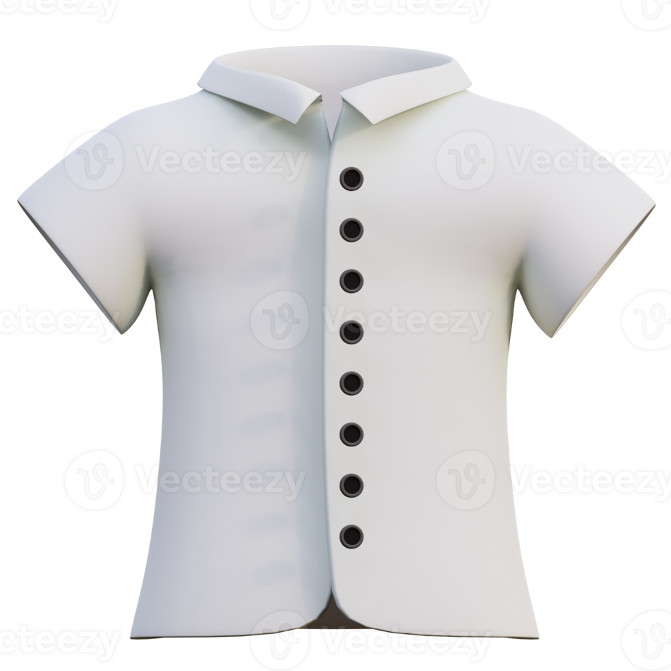 3d illustration short sleeve shirt clothes png