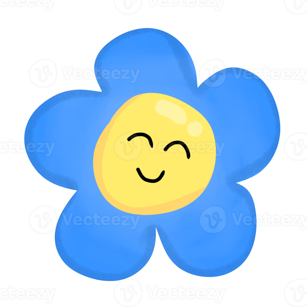 Cute smile flower png