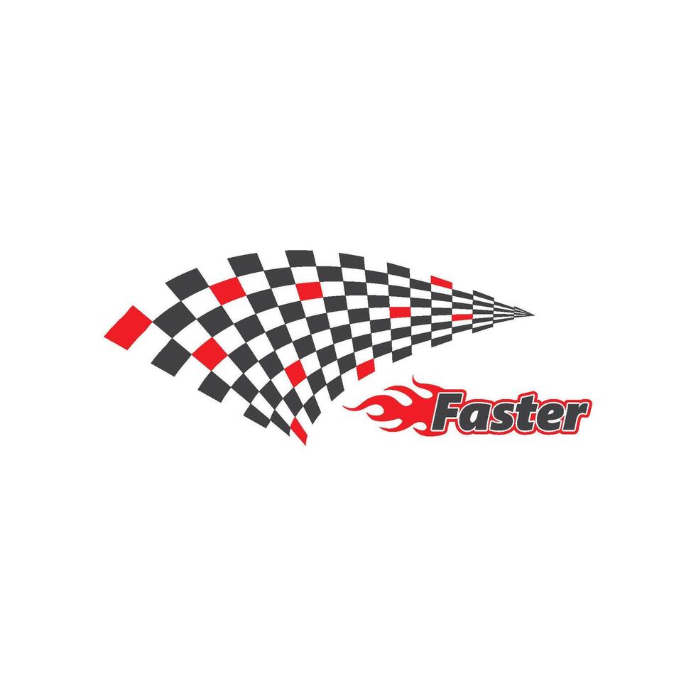 racing flag icon of automotif illustration vector