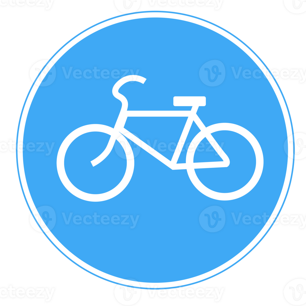 Bicycle sign on a blank background. Ideal for cycling, transportation, or outdoor activities. png