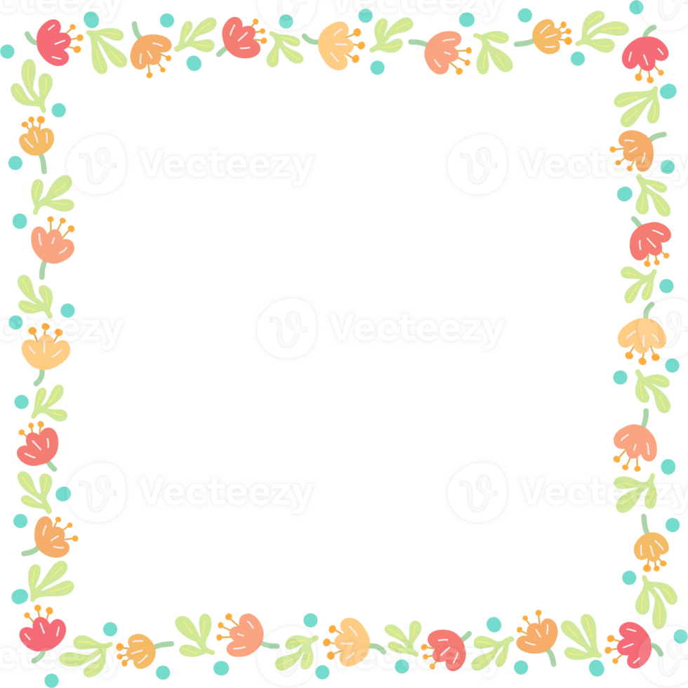 Delicate Flora Frame png