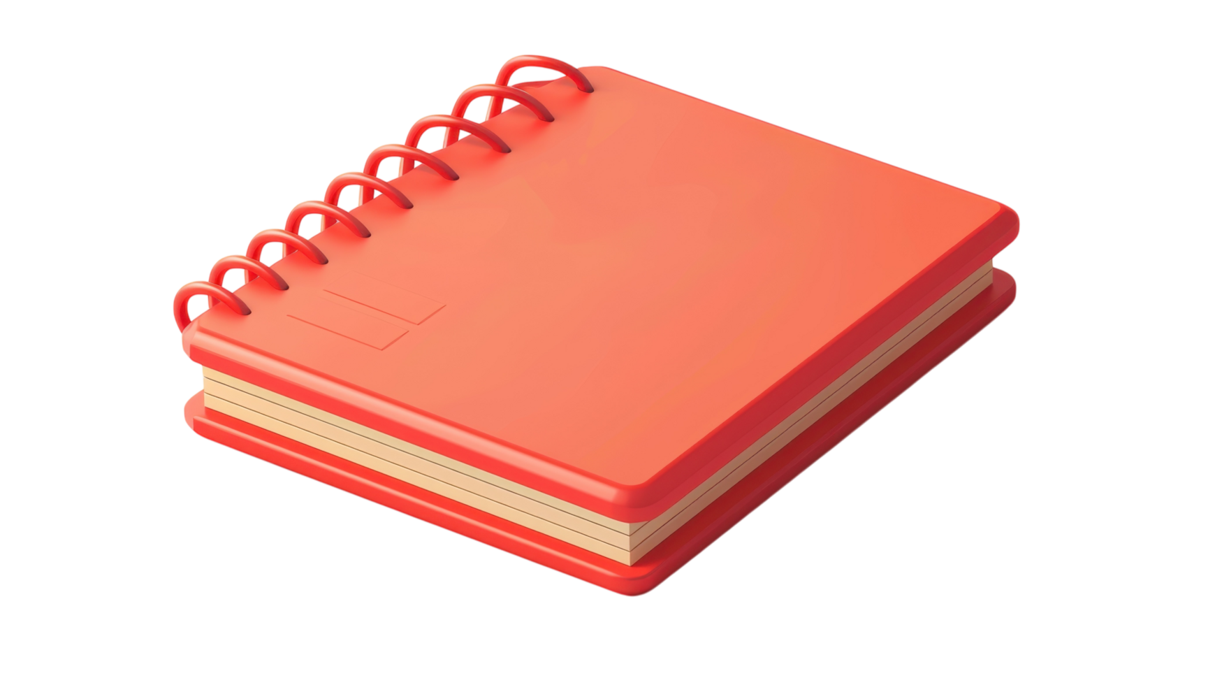 A red notebook with a spiral binding png