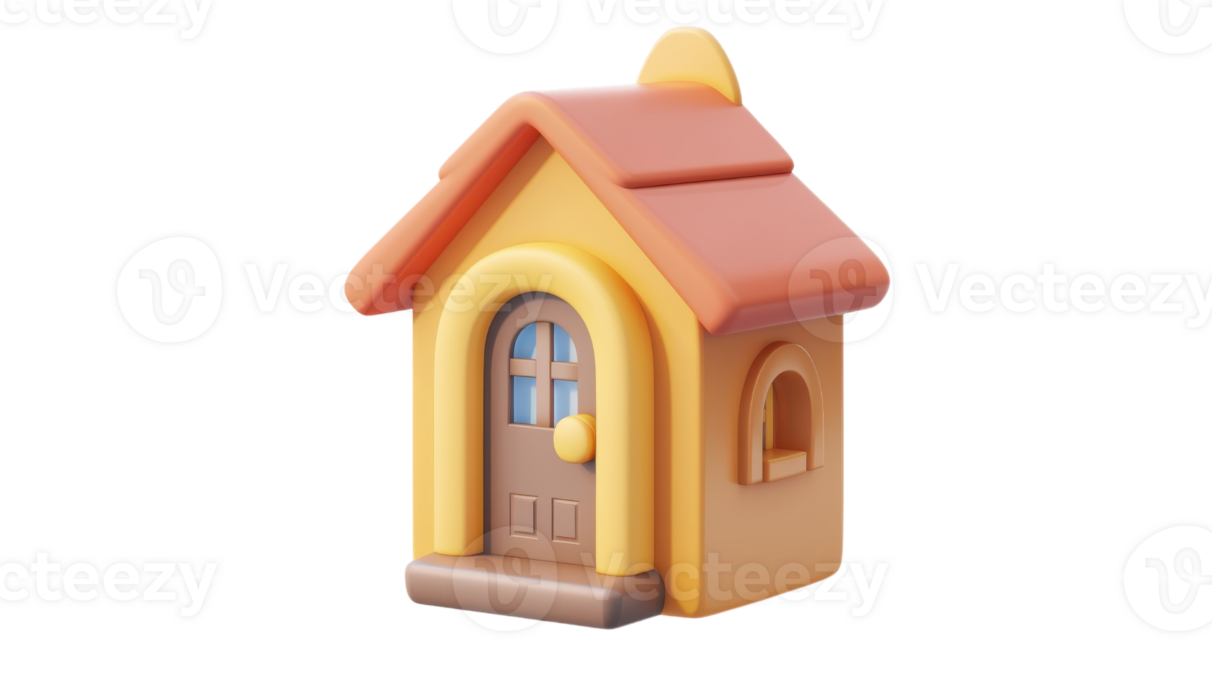 A small house with a door and a window png