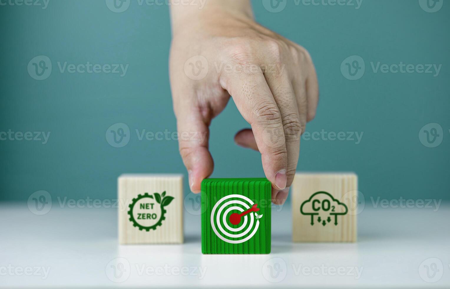 Environmental management goals. Concept of net zero, green community, reducing carbon dioxide emissions target. limit climate change and global warming photo