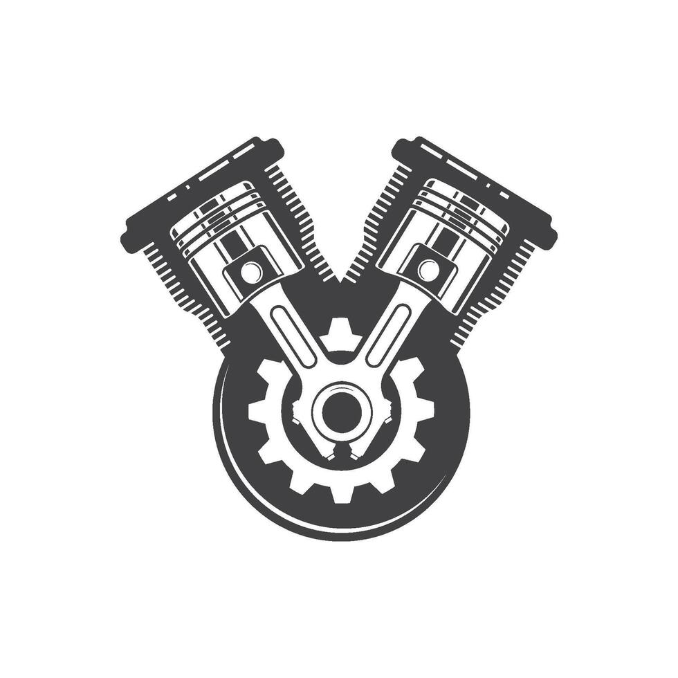 engine piston icon illustration design vector