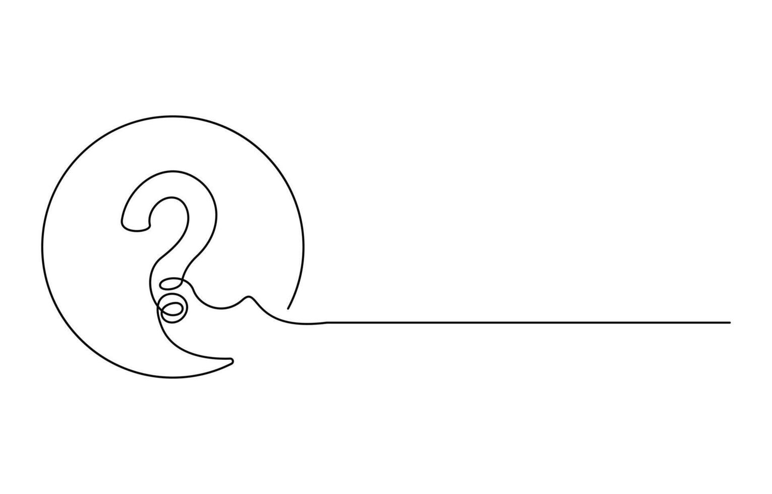 pregunta marca continuo línea uno línea dibujo vector
