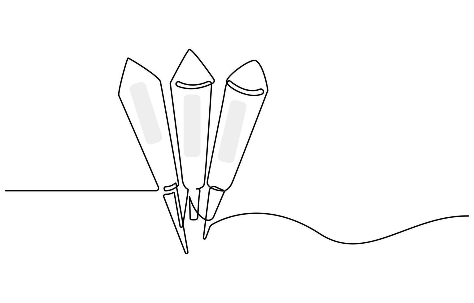 Party popper continuous one line drawing vector