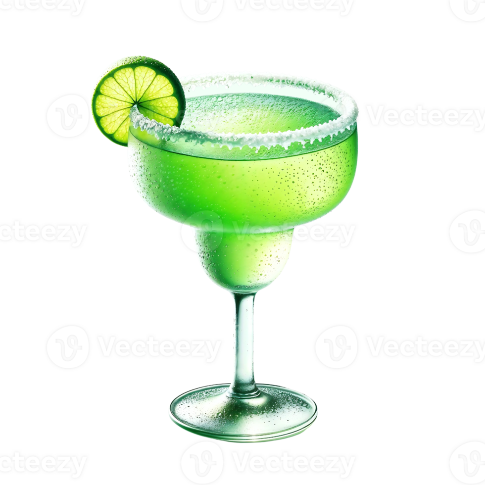 A margarita with lime slice in the glass png