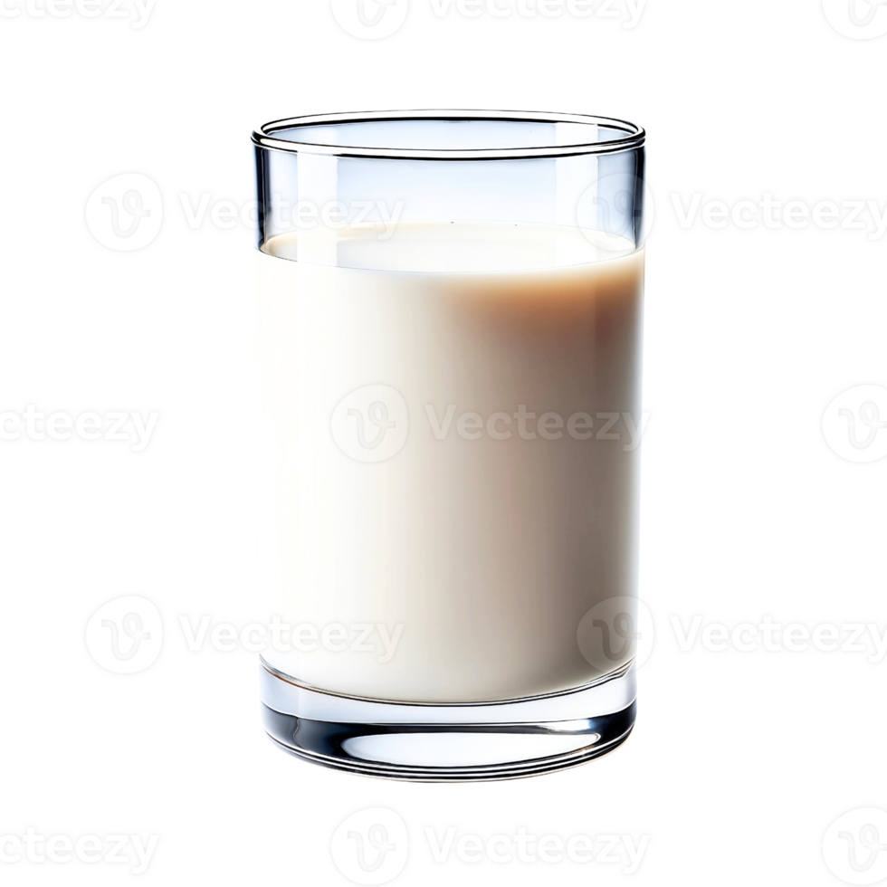 Glass of fresh milk isolated on white or transparent background png