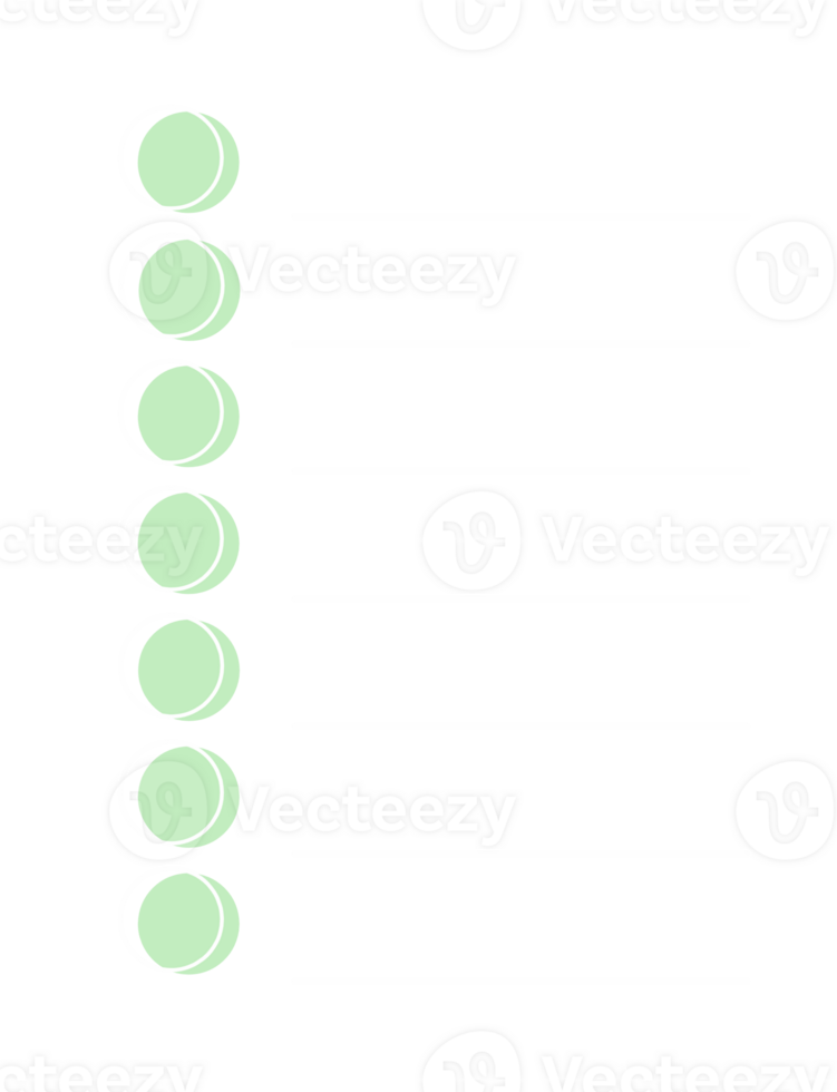 a green check list with circles on it png