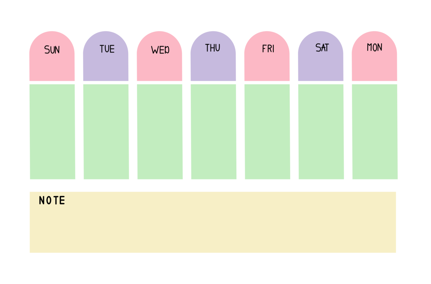 a calendar with a note on it png