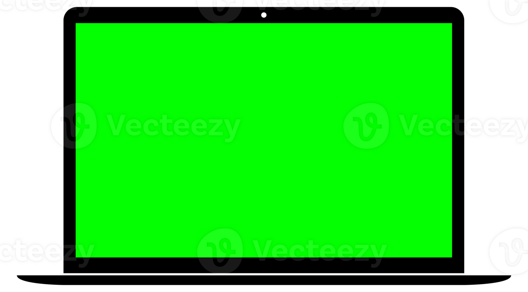 Silhouette of the Laptop with green screen, can use for Sign, Icon, Symbol, Apps, Website, Pictogram, Logo, Art Illustration or Graphic Design Element png
