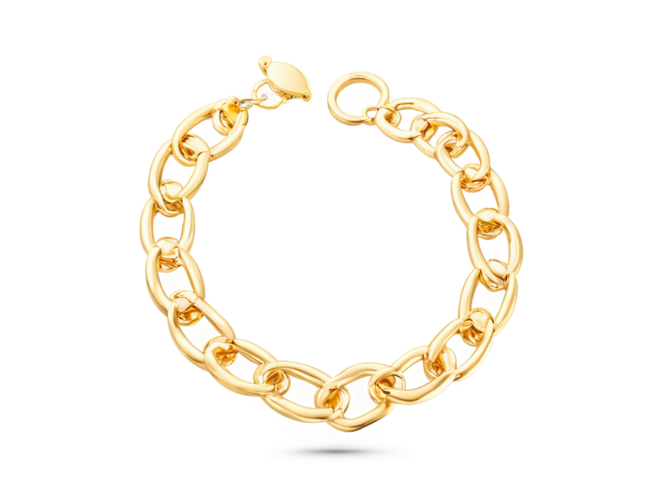 luxury gold bracelet on transparent background png