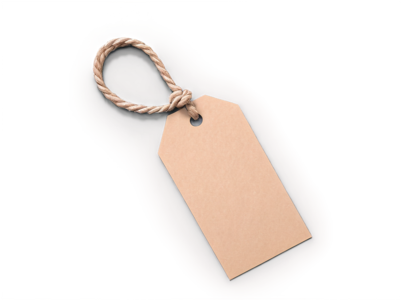 brown paper label with brown string png