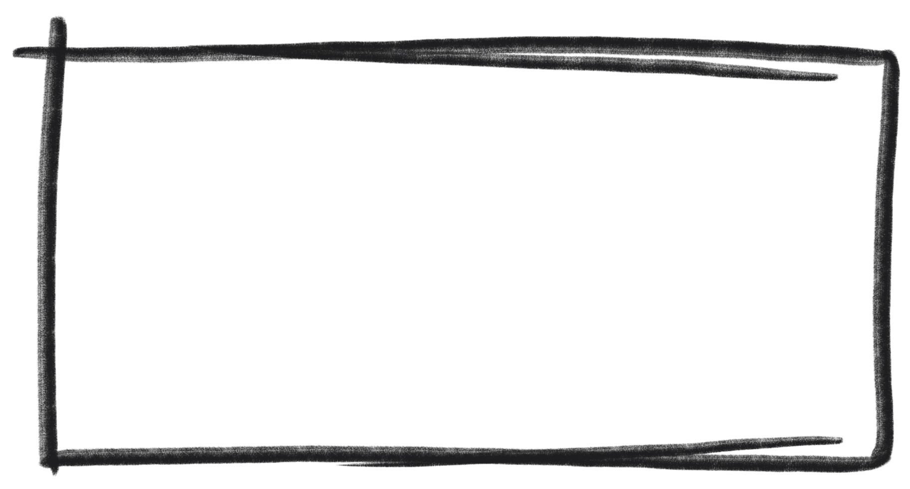 Hand drawn crayon scribble or rough strokes, with rectangle shape. png