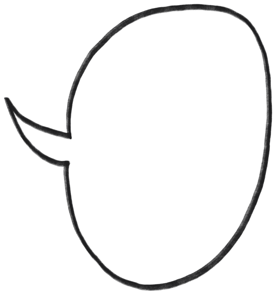 Hand drawn crayon scribble, with speech bubble shape. png