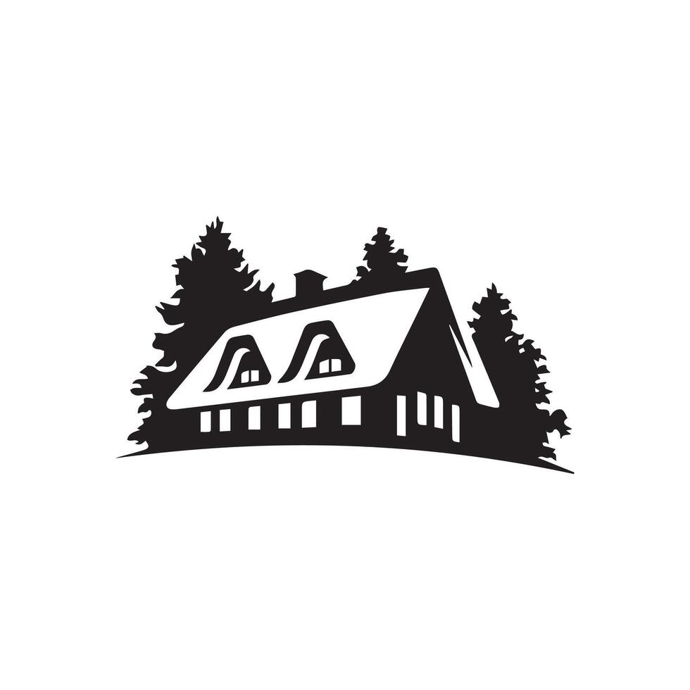 Small house. Home. Property. Real estate. icon isolated on white background vector