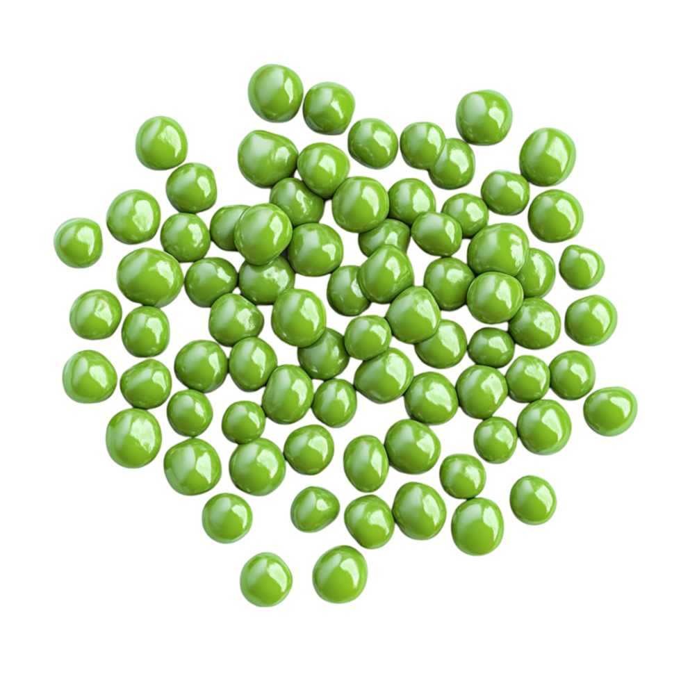 A Bountiful Harvest of Fresh Green Pea on a transparent background png