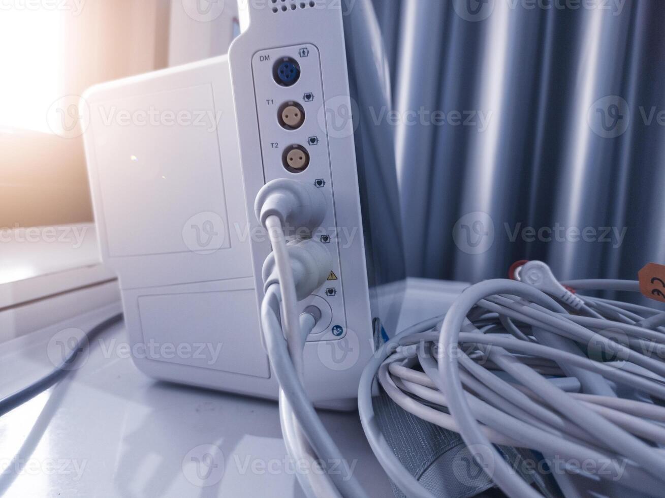 Prepare installation in Hospital Equipment of the patient Monitoring system. photo