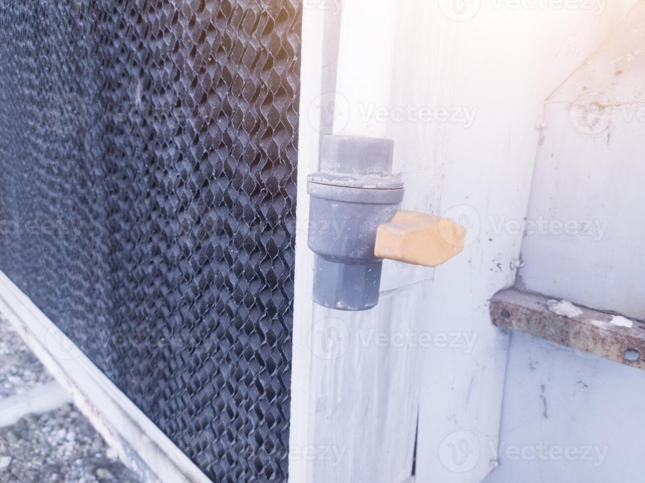 Cooling pad for poultry farm industry. photo