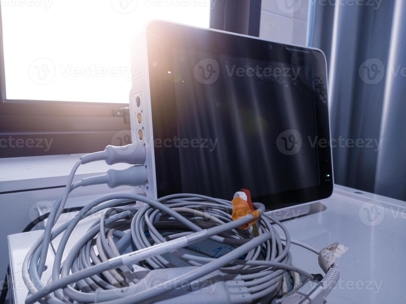 Prepare installation in Hospital Equipment of the patient Monitoring system. photo