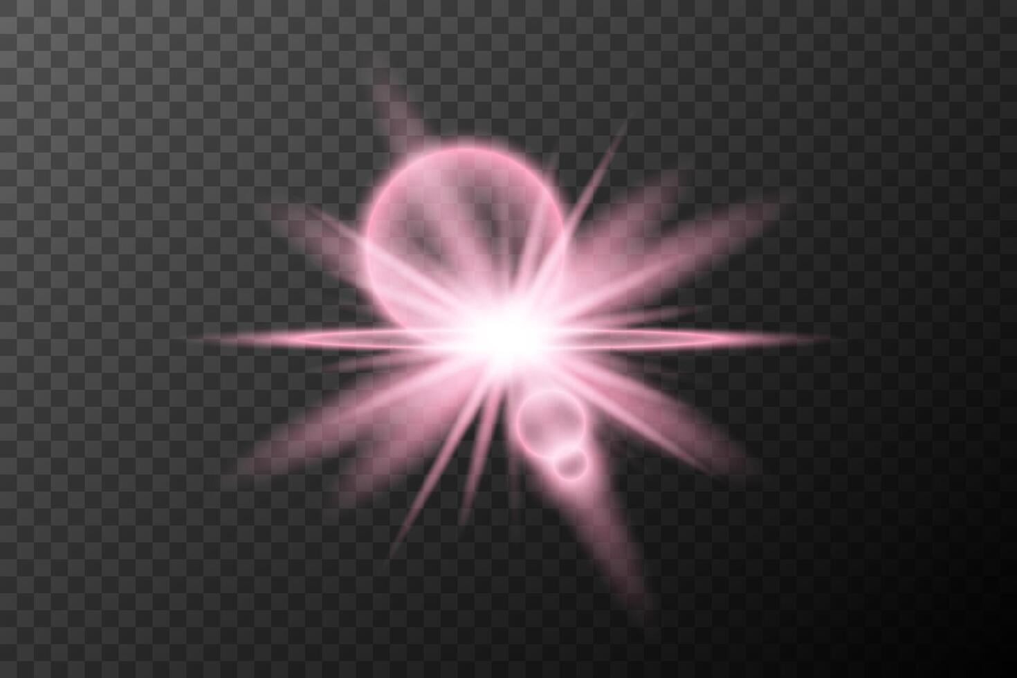a pink light star on background vector
