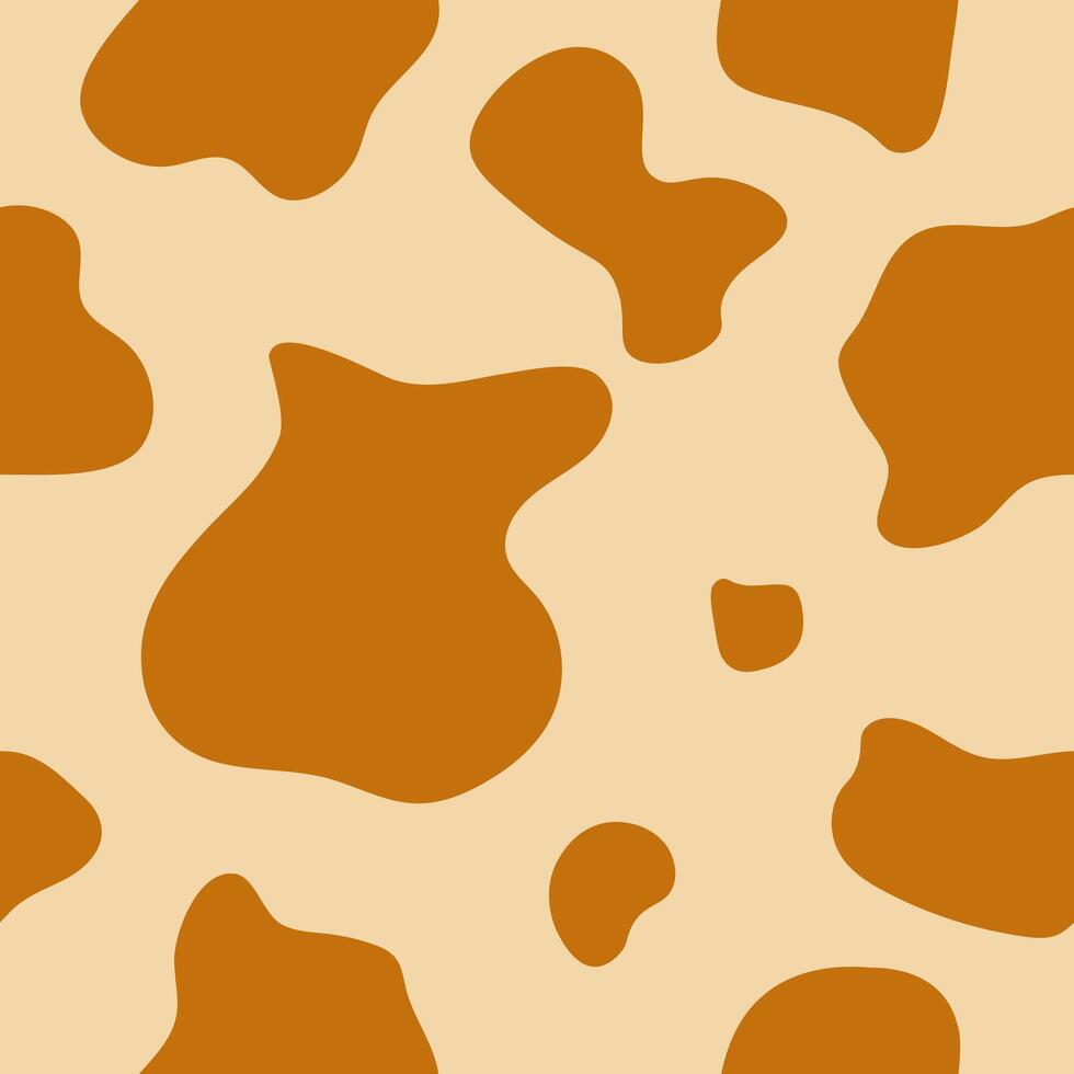 Texture spot skin black white cow. Trendy animalistic seamless pattern for fashion, packaging, fabric and more. vector