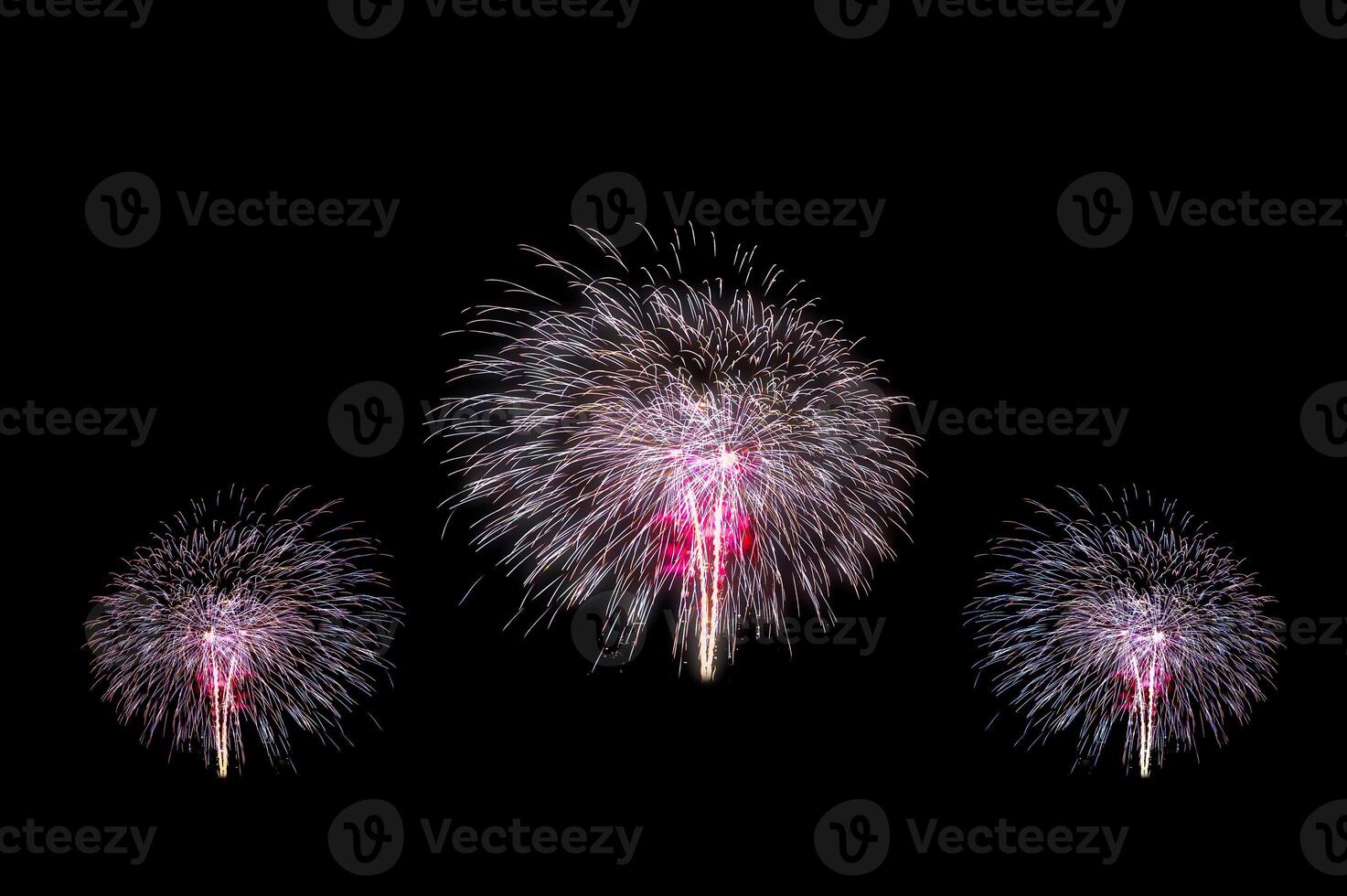 Celebration of colorful fireworks explosion photo
